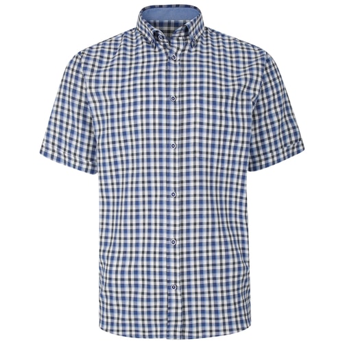 KAM Casual Check Shirt Blue